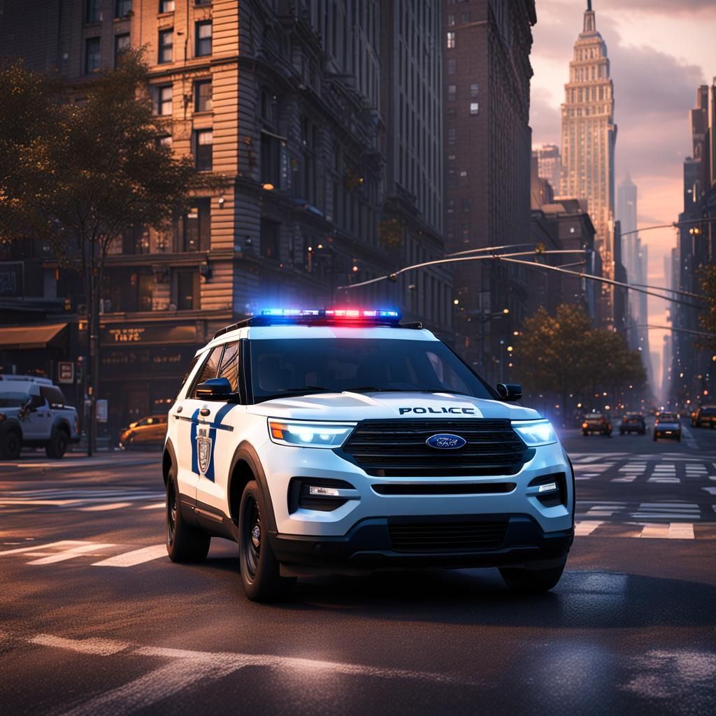 NYPD Ford Explorer Responding to Active Shooter