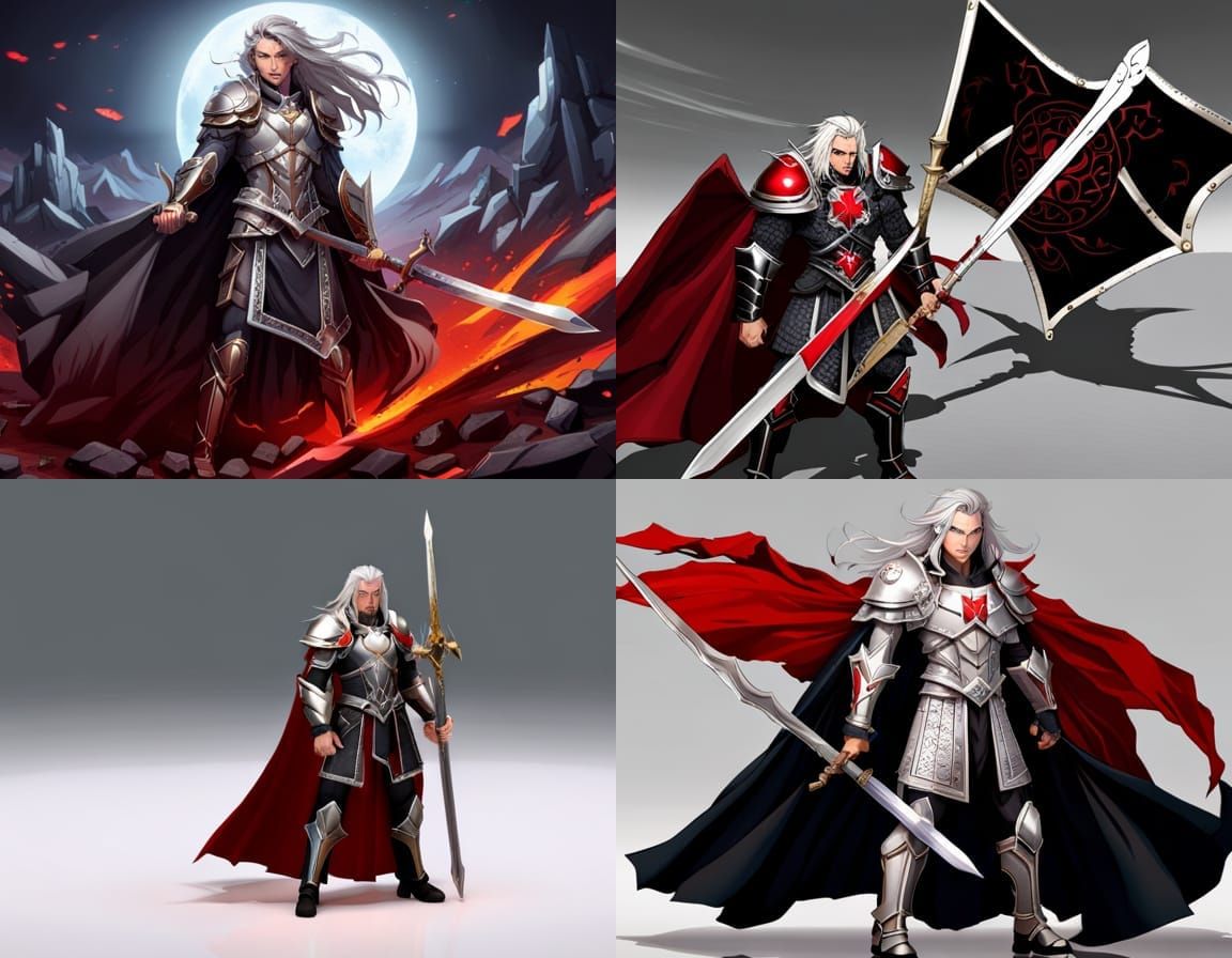 Epic Battle Scene with Burning Castle