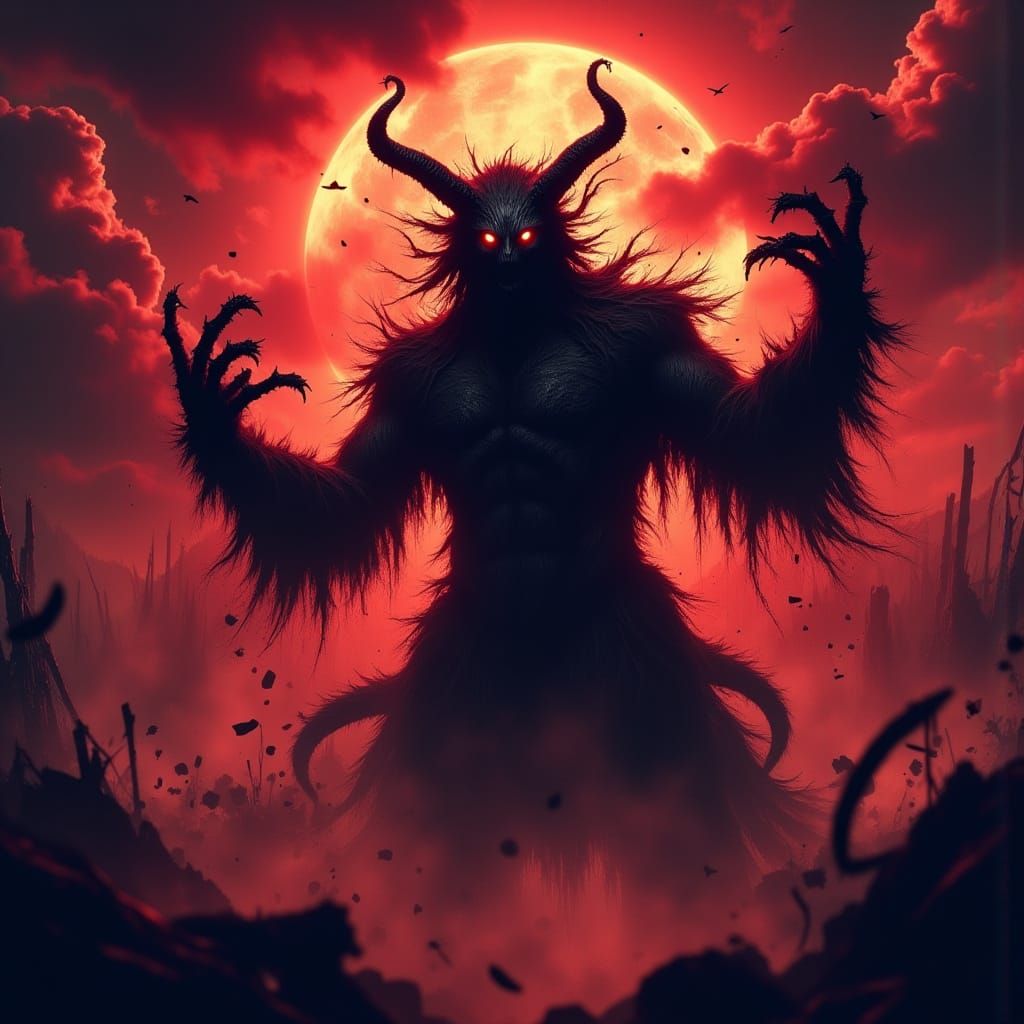 Kezarim: Terrifying Demon in Anime Style