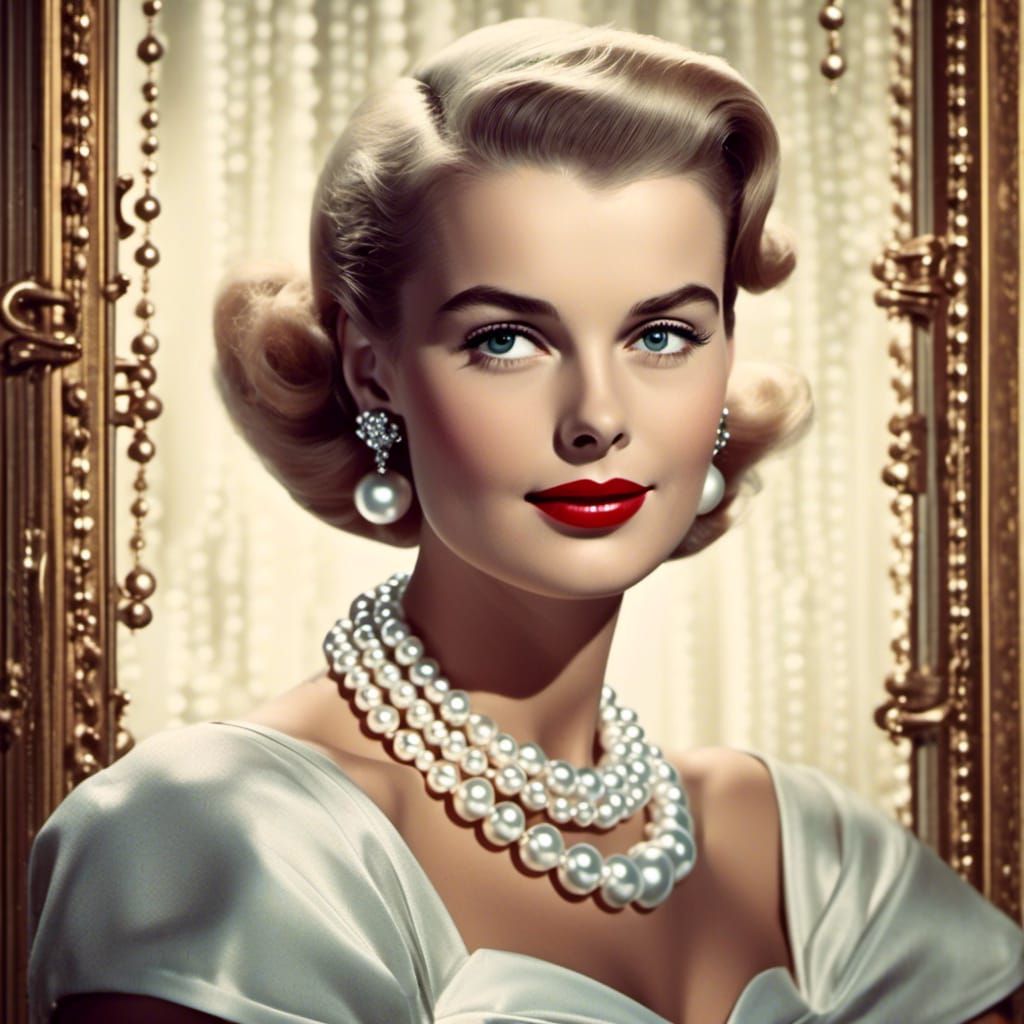 Grace Kelly Portrait in Neo-Primitivism Aetherpunk Style