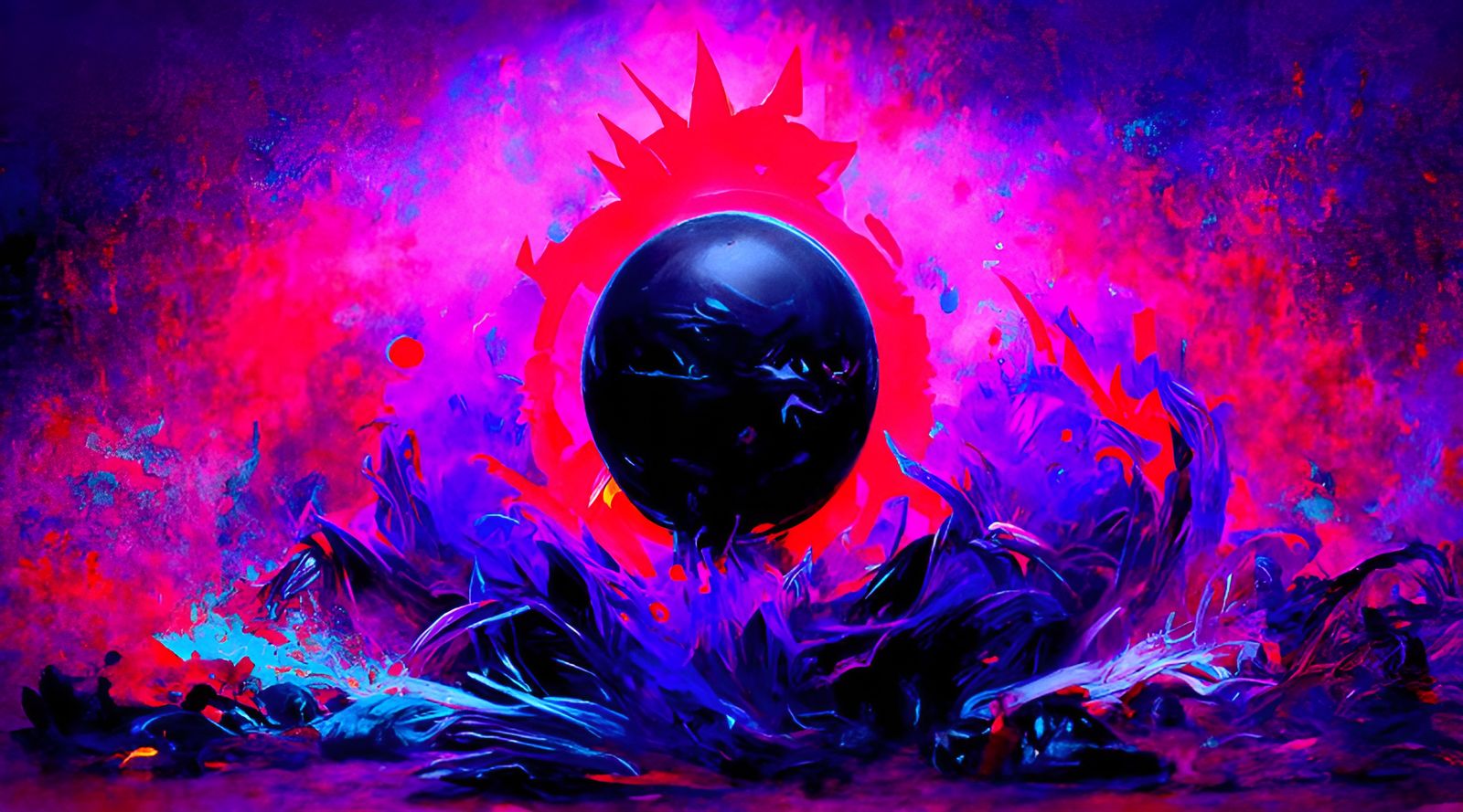 Black Sun Cyberpunk Painting in Unreal Engine