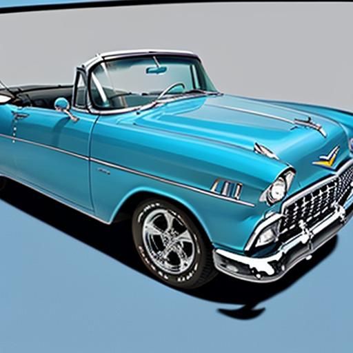 Sky Blue 1957 Chevy Bel Air Detroit Lions Edition