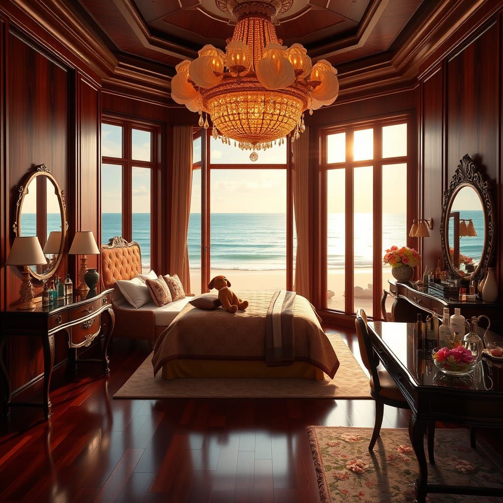 Elegant Luxury Retreat with Redwood Accents and Floral Whims...