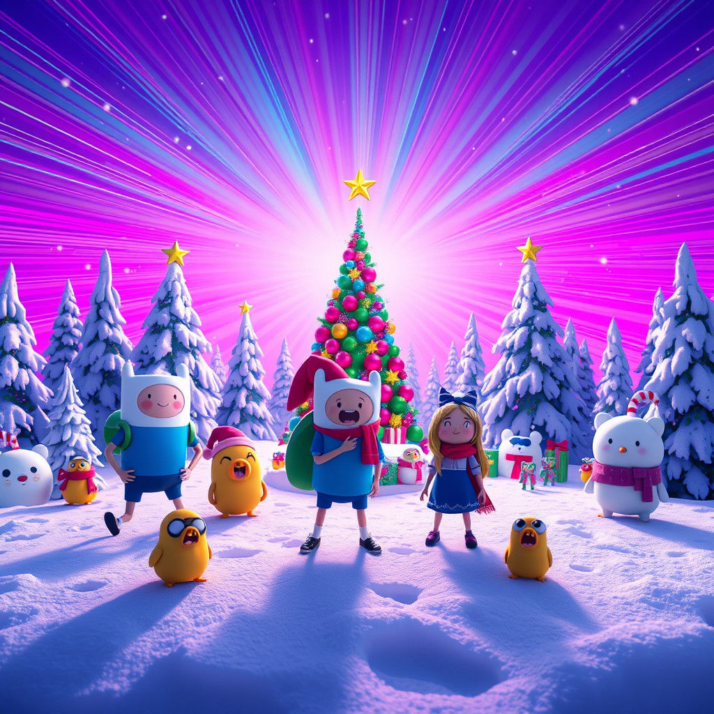 Adventure Time Christmas Wonderland in Digital 3D