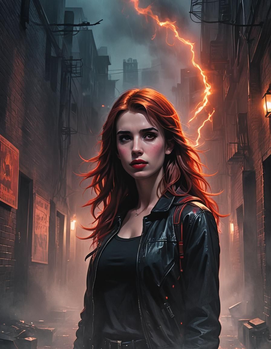 Satana Hellstrom in Cinematic Comic Book Art