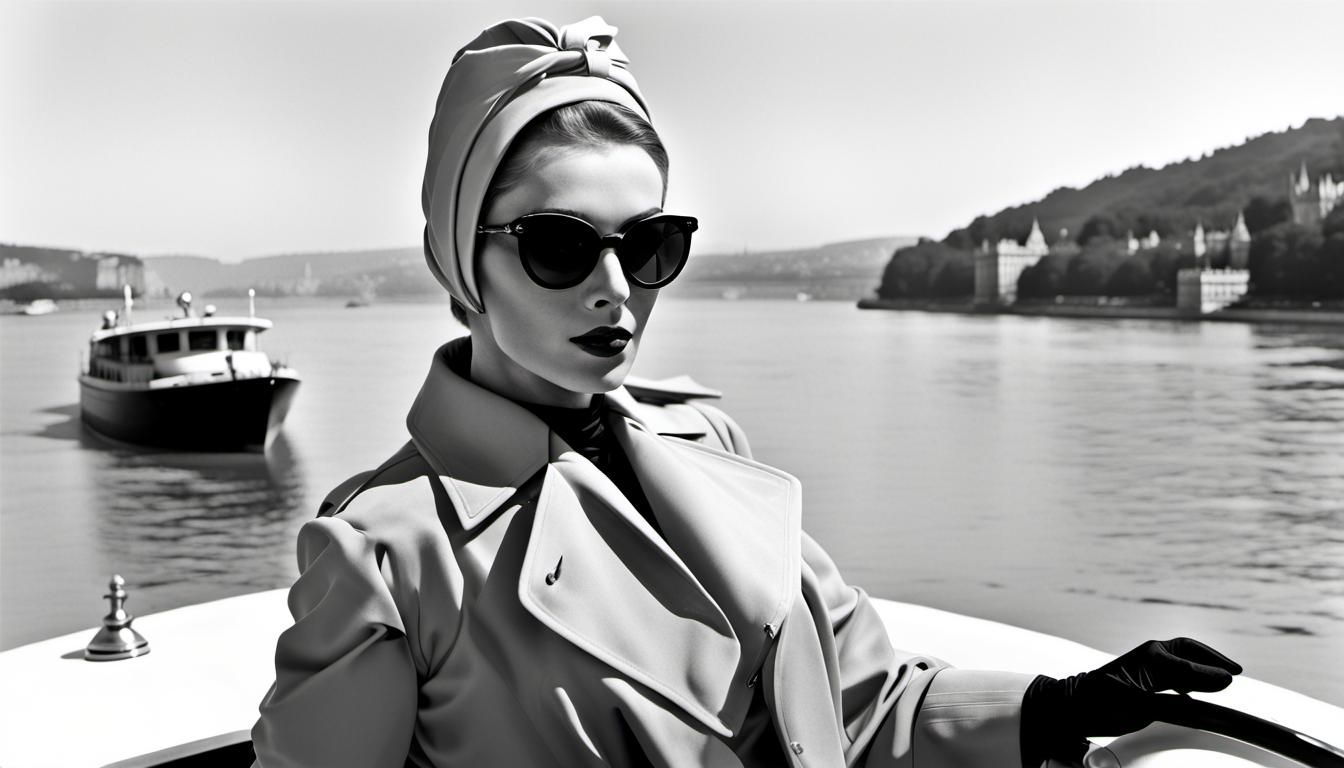 Femme Fatale Illustration on Danube River