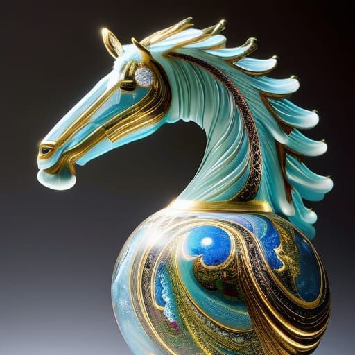 💙Aqua Horse Ornament💙