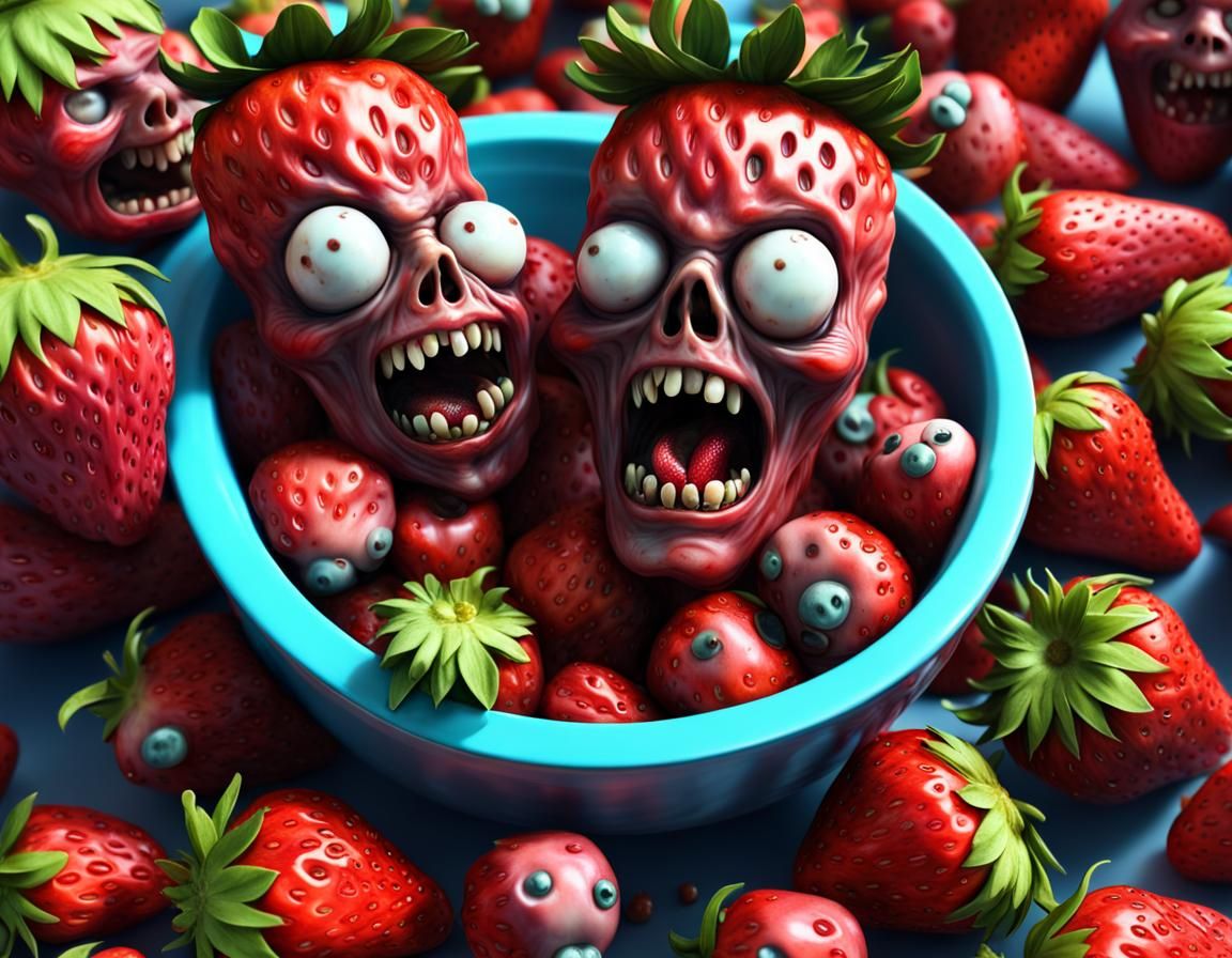 Screaming strawberry zombies.