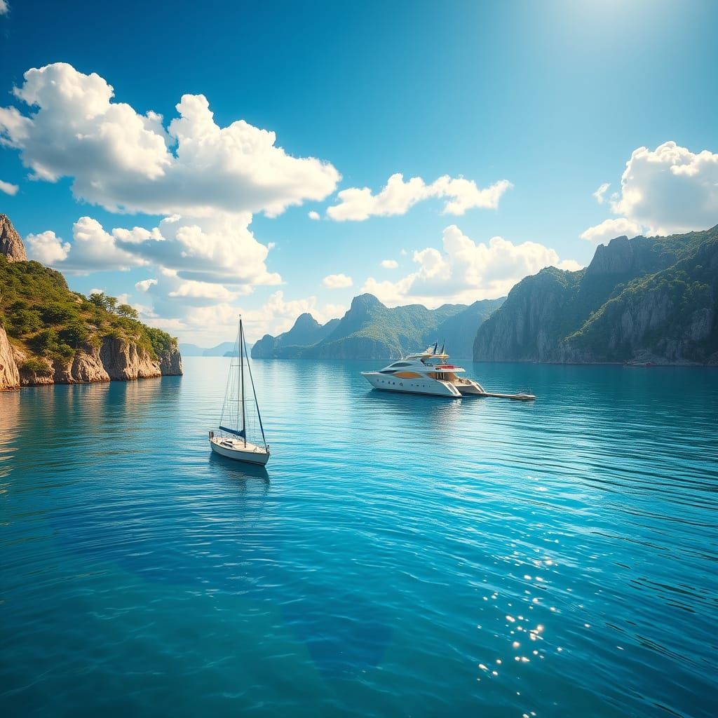 Serenely Calm Bay in Stunning 8K Resolution