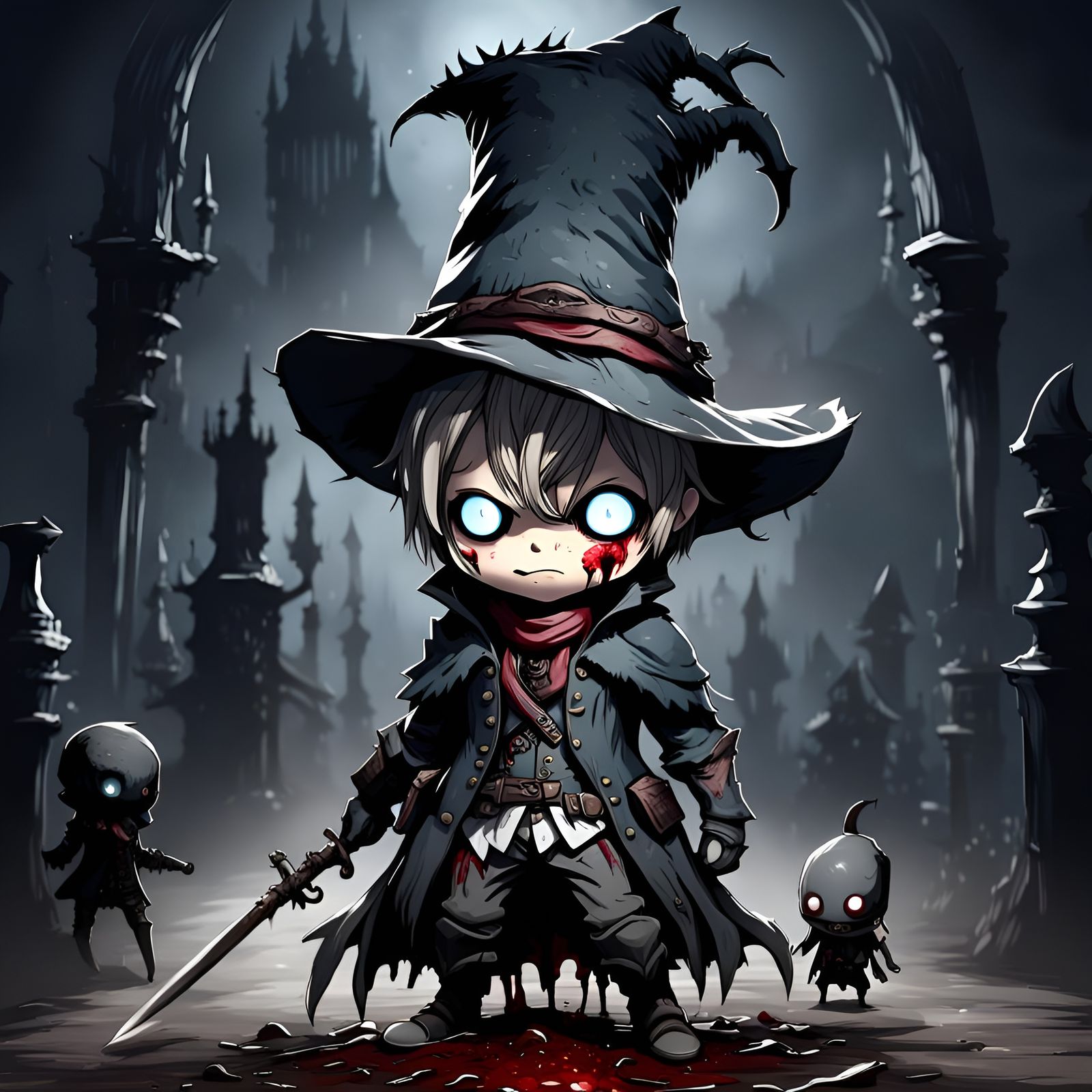 Chibi Bloodborne Monster: Dark and Bloody