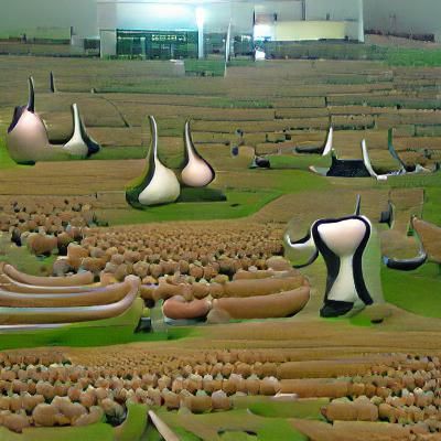 a field of cow udders