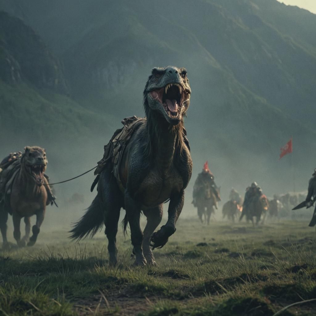 Dramatic Cinematic Film Still of Vikings