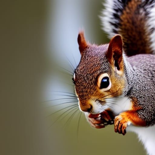 Cute Squirrel Portrait in Natural Light