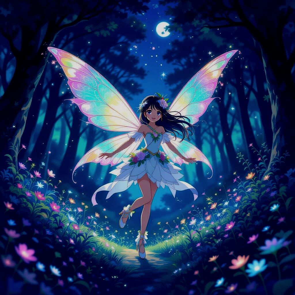 Anime Fairy Girl Illustration