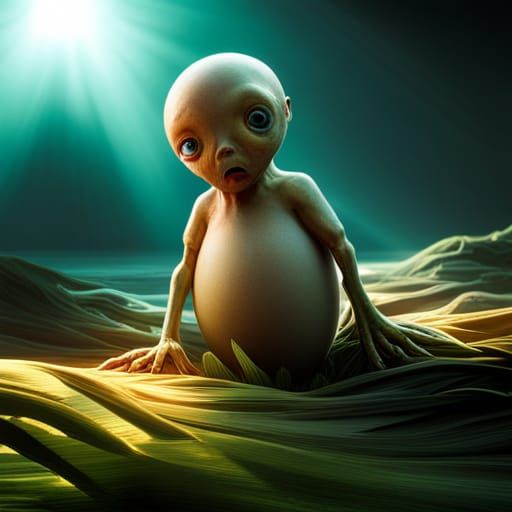 Cthulhu Baby Emerges: Realistic CGI Rendering