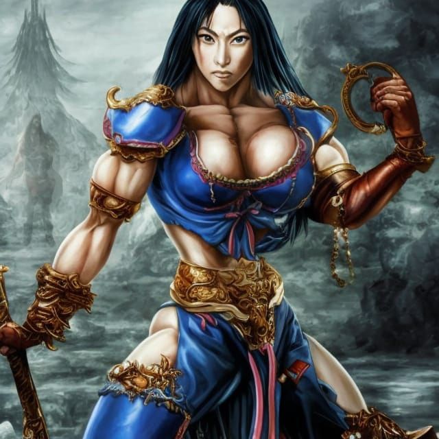Female Warrior Goddess in Castlevania Style