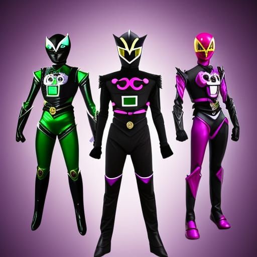 Evil Spider Tokusatsu Superhero with Purple Lenses