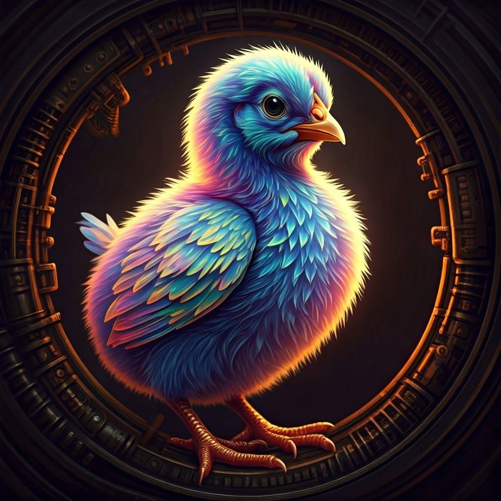 Surrealist Queer Chick in Intricate Mechanical Assembly