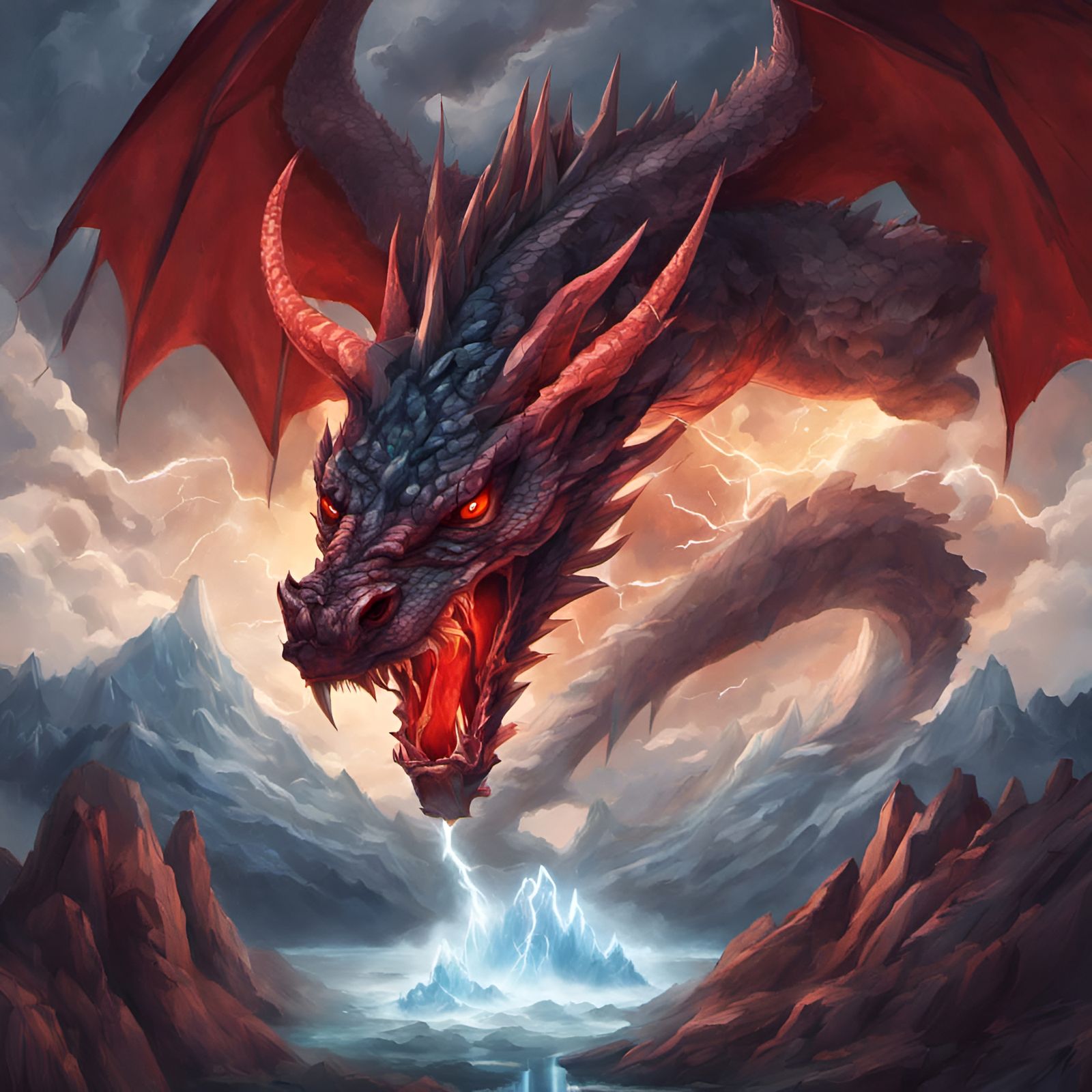 Red Dragon Unleashes Lightning on Crystal Mountain