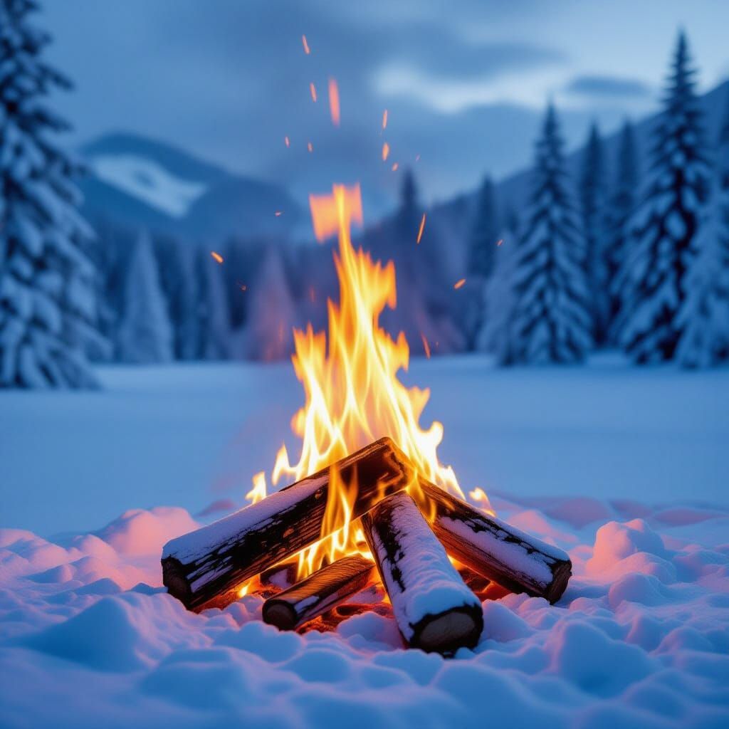 Fire Ignites from a Block of Ice