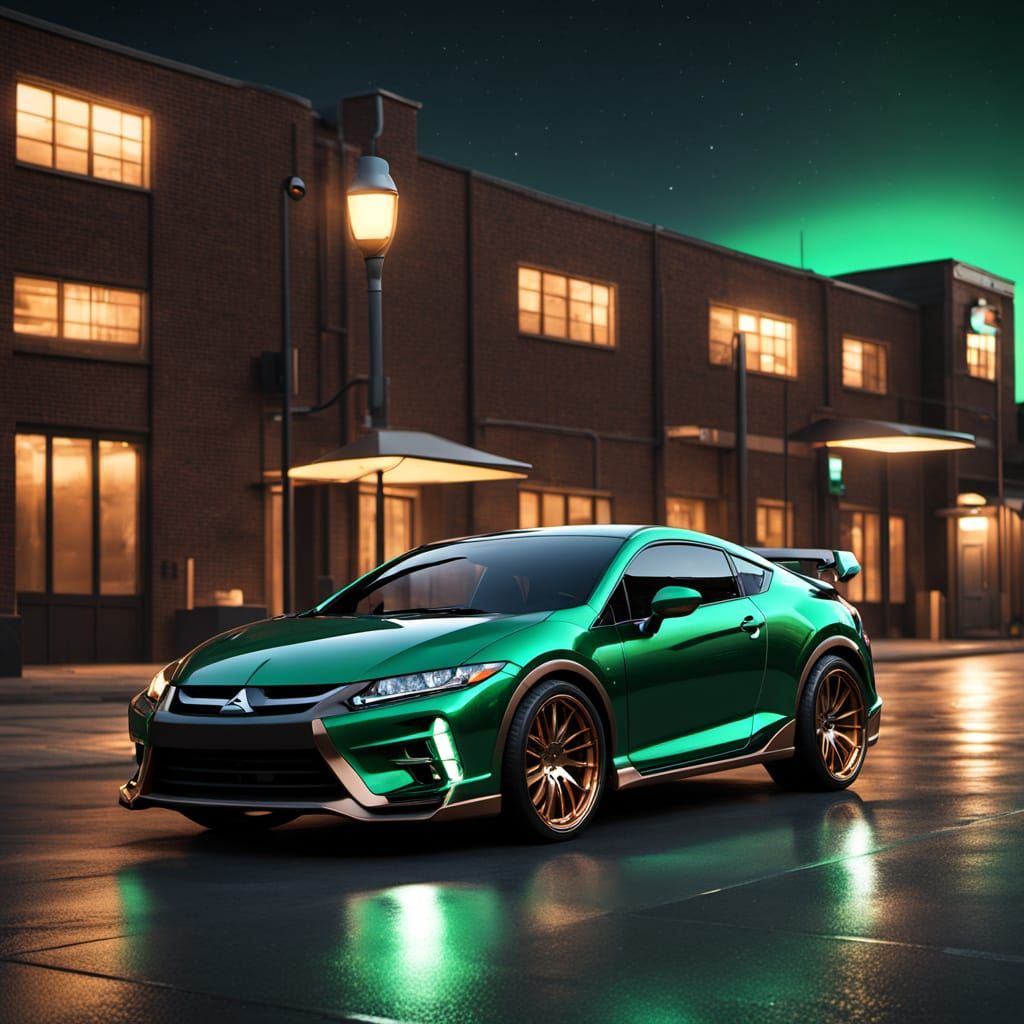 Emerald Green Mitsubishi Eclipse GS-T with Bronze Rims