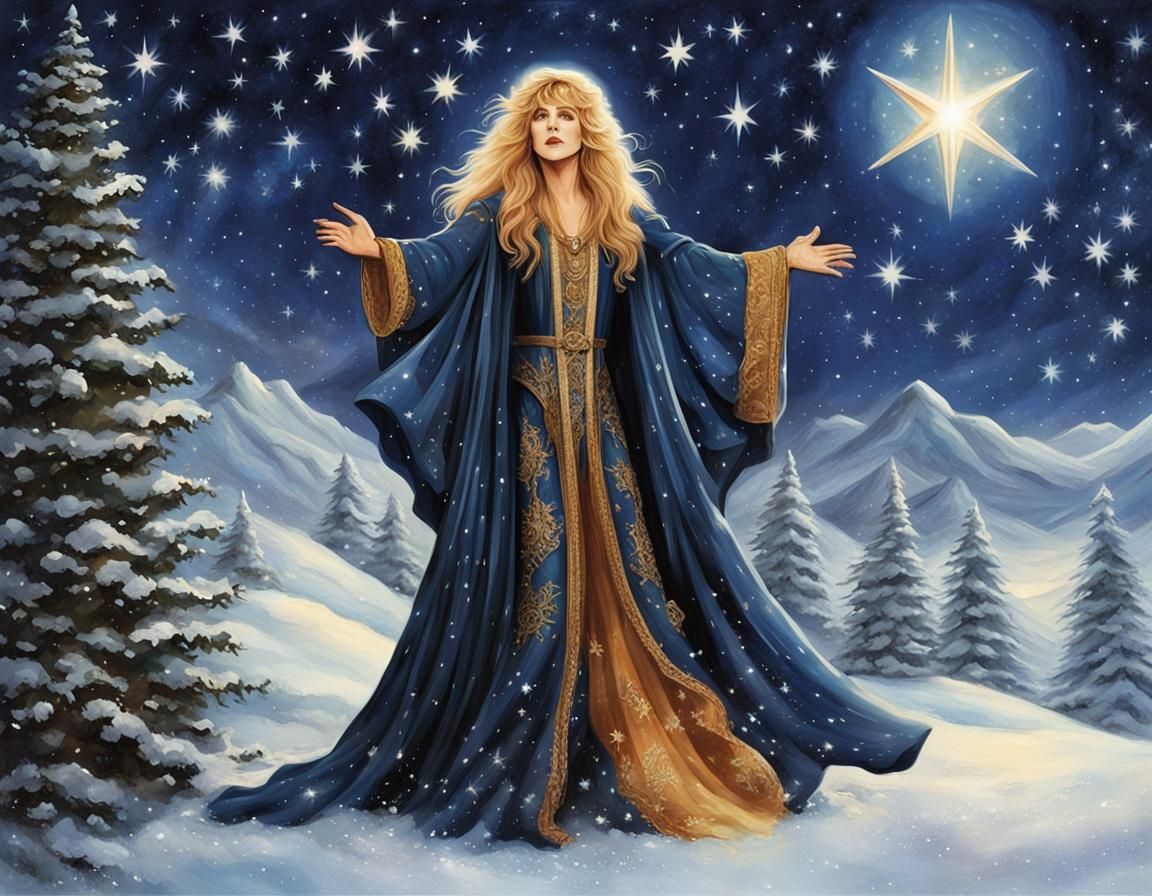 Ethereal Star Stream Dreamscape with Figures