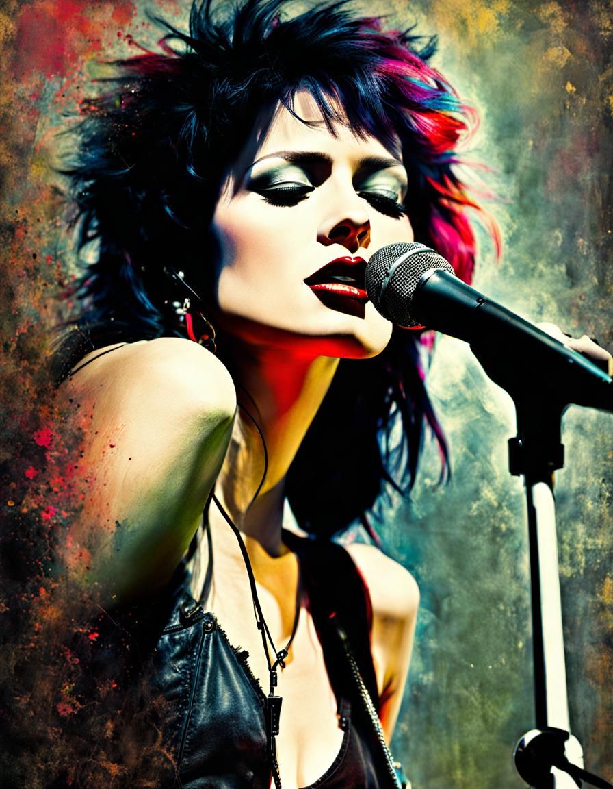 Grunge Singer Fine Art Portrait