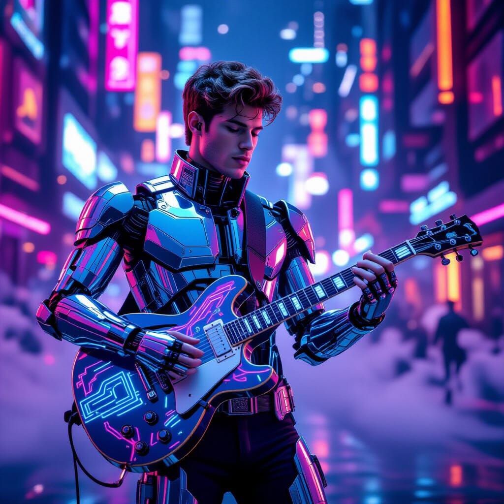 Shawn Mendes as Cybernetic Robot Musician
