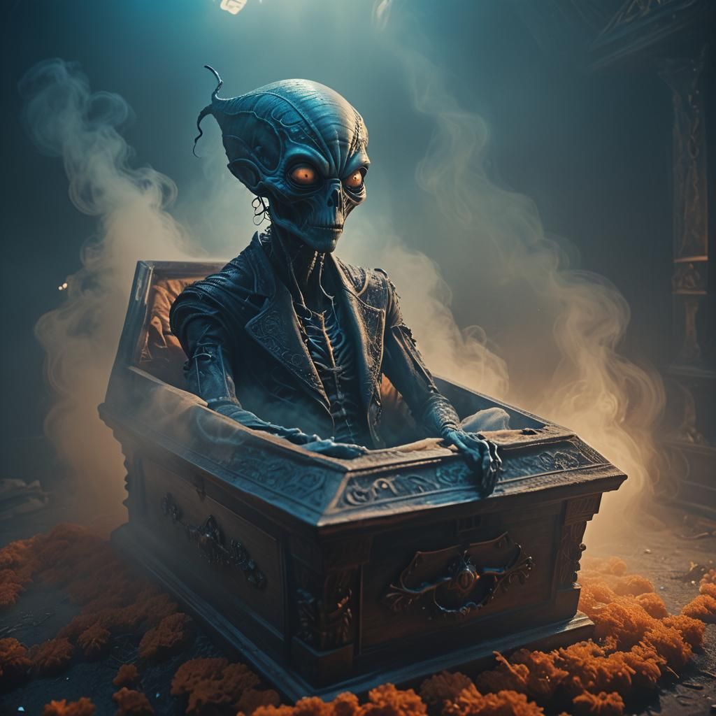 Alien's Uncertain Demise: A Surreal Cinematic Still