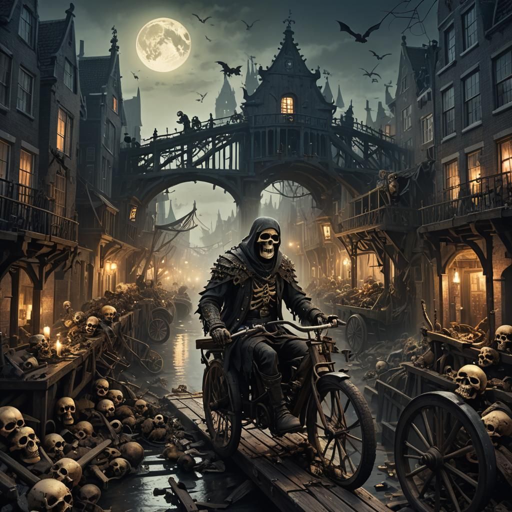 Skull Rider in Dark Fantasy Amsterdam