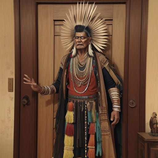 KAW-LIGA, was a wooden Indian standing by the door He fell i...