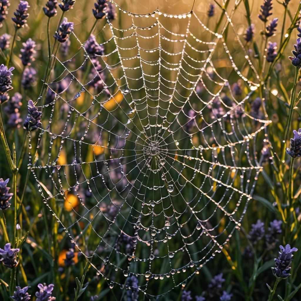 dewy spider web
