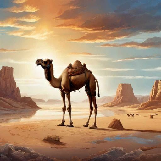 Camel in desert