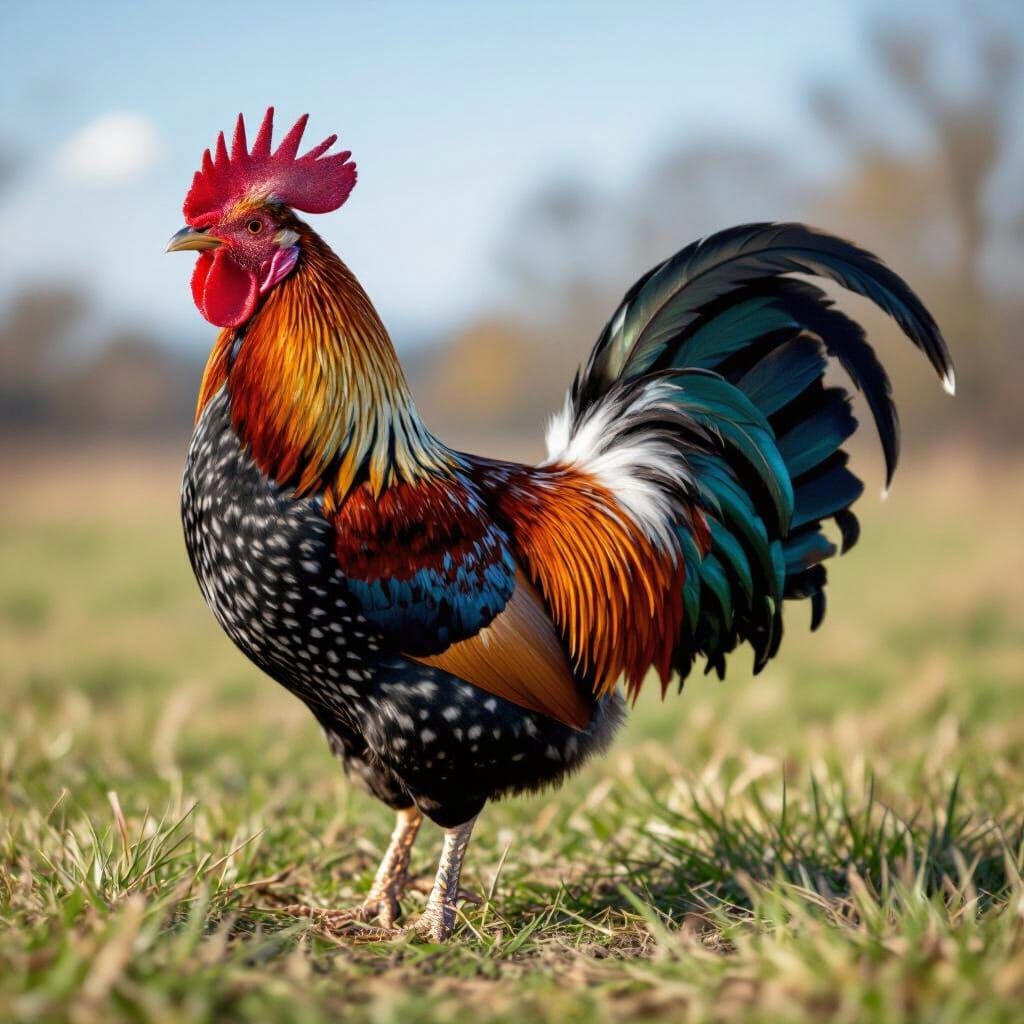 Rooster in a Field