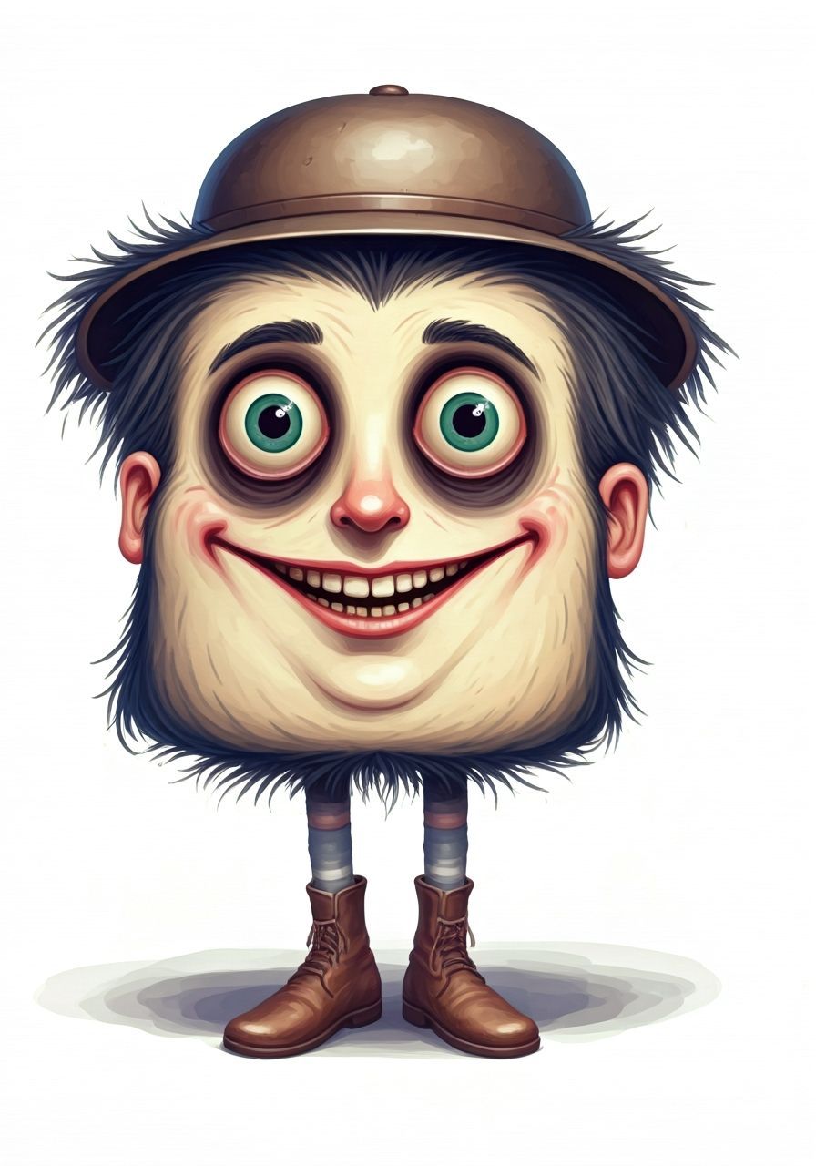 Charming Objects With Faces in Loose Watercolor Style