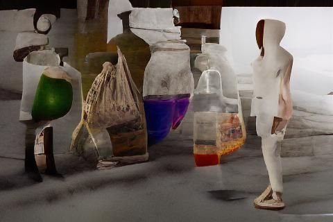 Alchemist's Lab Experiment in 8k 3D