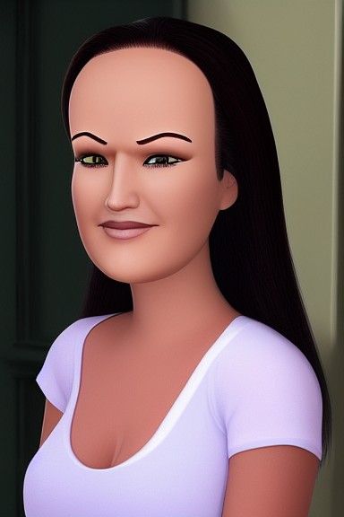 AI Generated Image of a Large Forehead