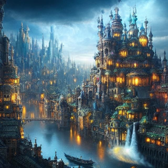 Fairytale City in Epic Digital Matte Painting