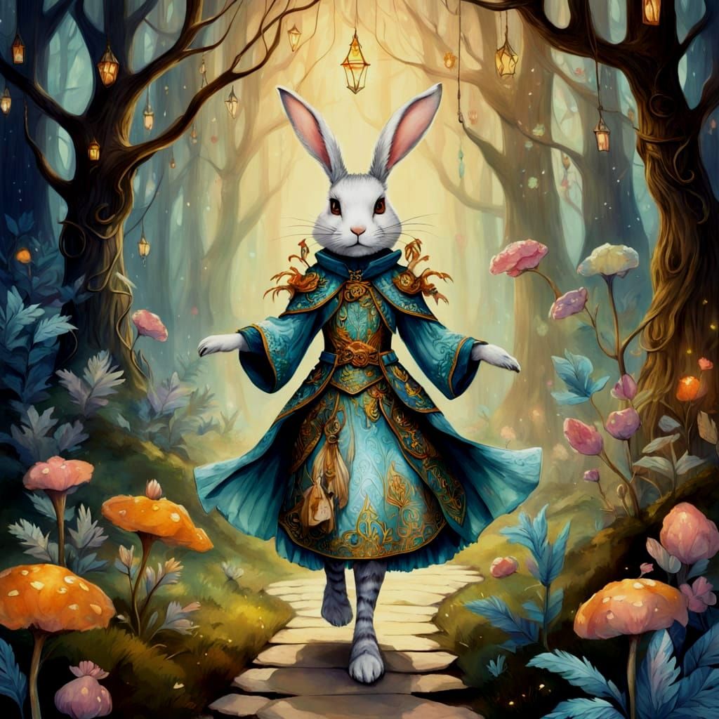Sassy Rabbits Strut Their Stuff in Whimsical High Fantasy Fa...