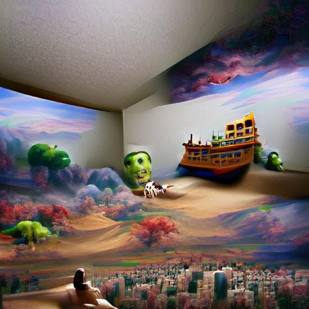 Toy Story Horror in Surreal Matte Painting