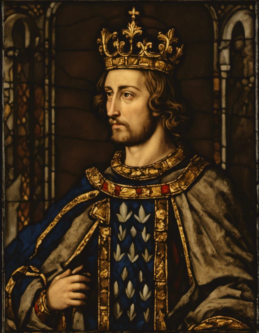 King Louis IX Stained Glass Window Art