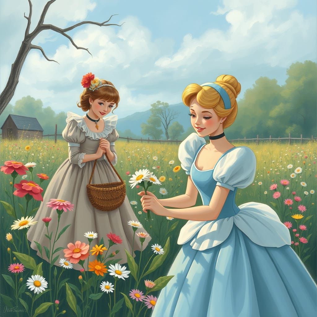 Cinderella in a Floral Wonderland