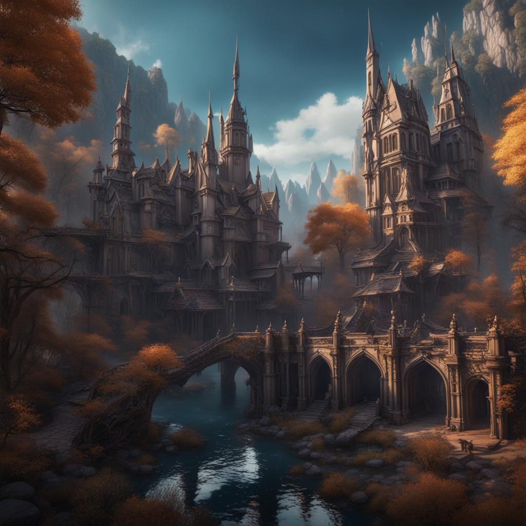 Fantastical Matte Painting in Deep Color