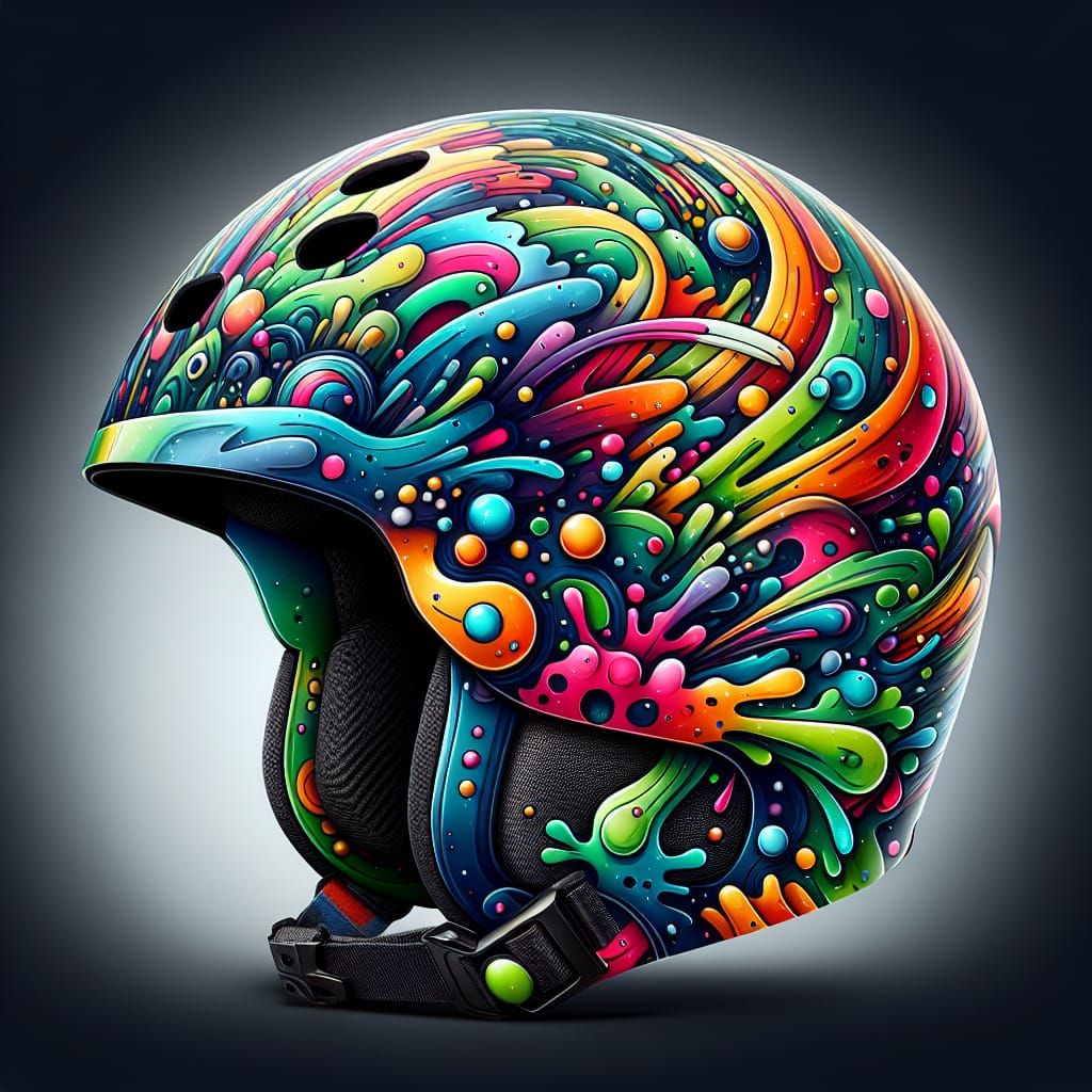 Psychedelic Street Art Snowboarding Helmet