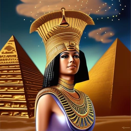 Cleopatra in Ethereal Egyptian Fantasy Style