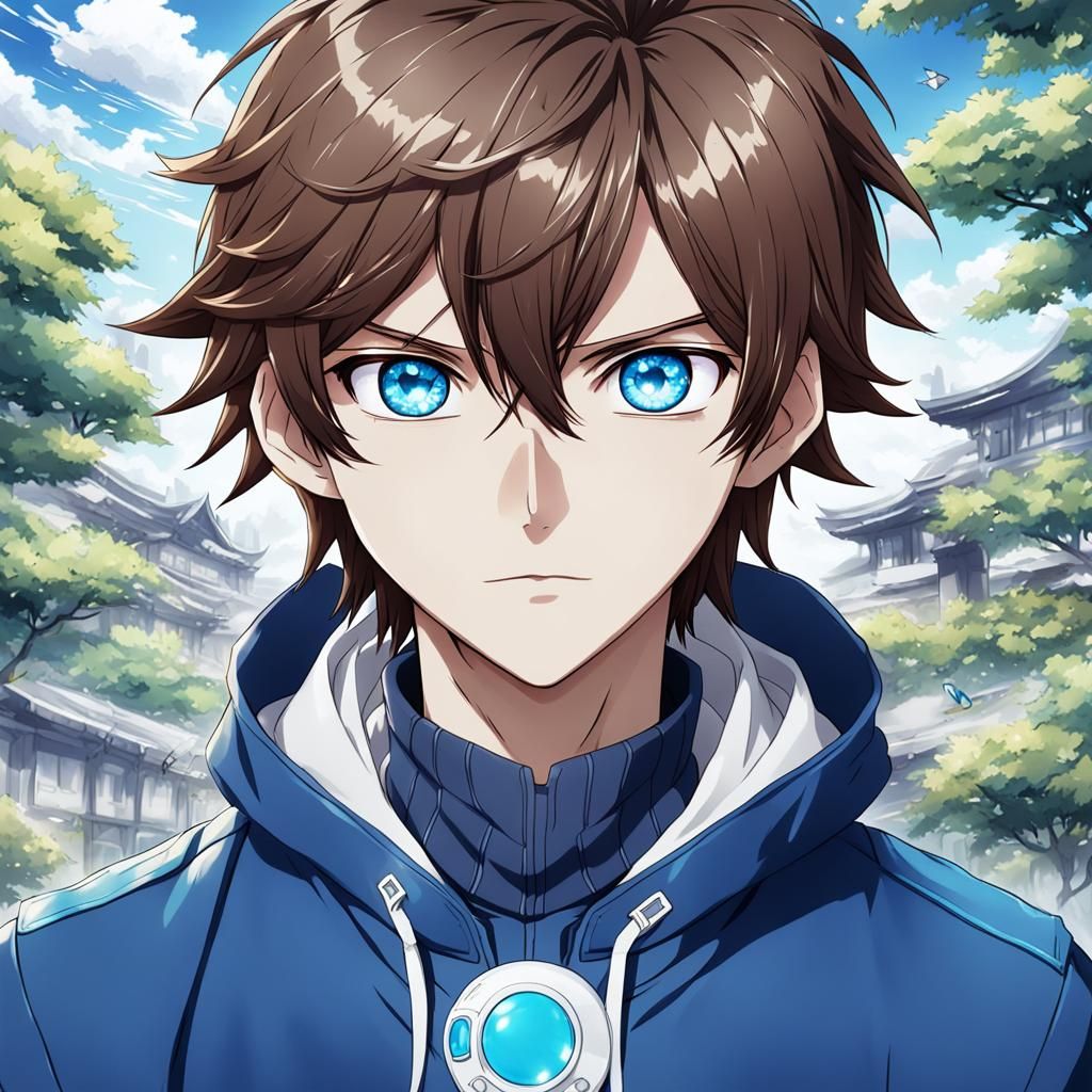 Anime Boy with Allergies in Anime Key Visual Style