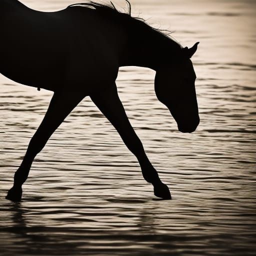Dramatic Horse Silhouette Art