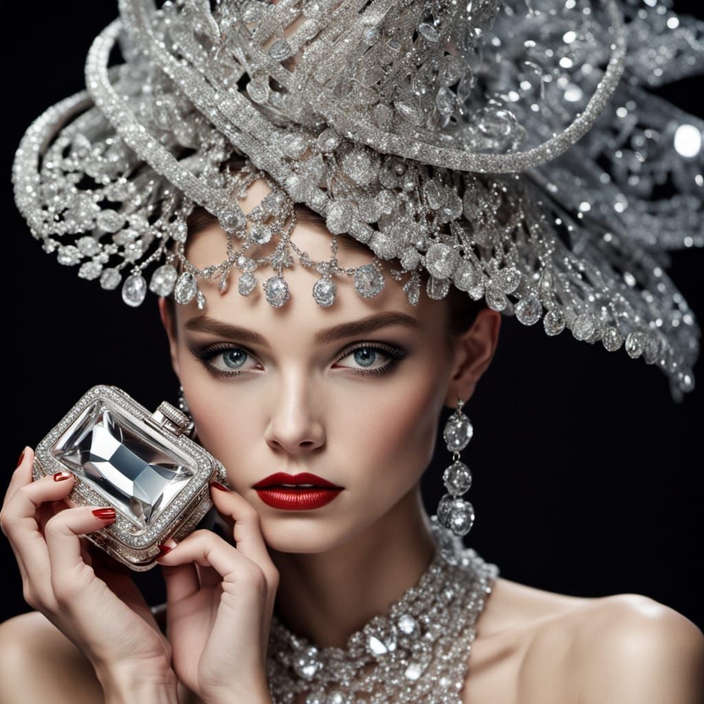 Models in Sparkling Diamond Heels Give a Sensational Fashion...