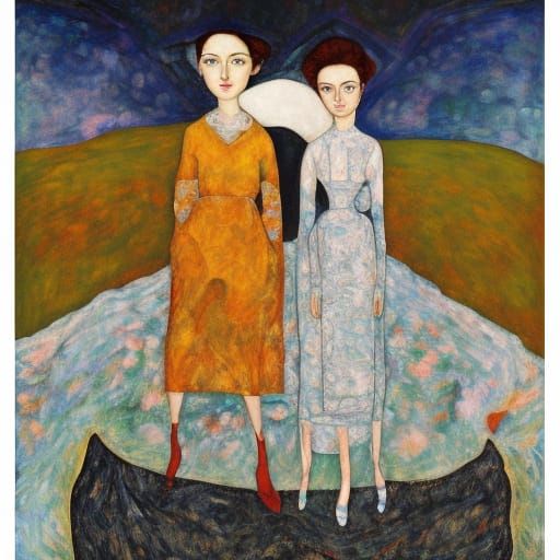 Girlfriends: Expressive Collage Art in 4K Resolution