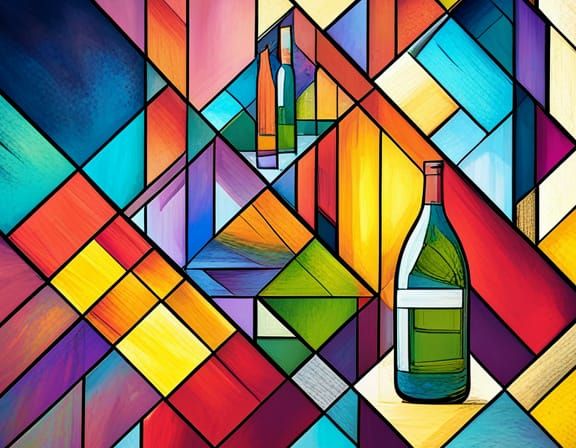 Pop Art Wine Screen Print in 8k Resolution